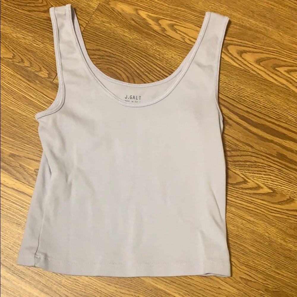 John. Galt Purple Cropped Tank